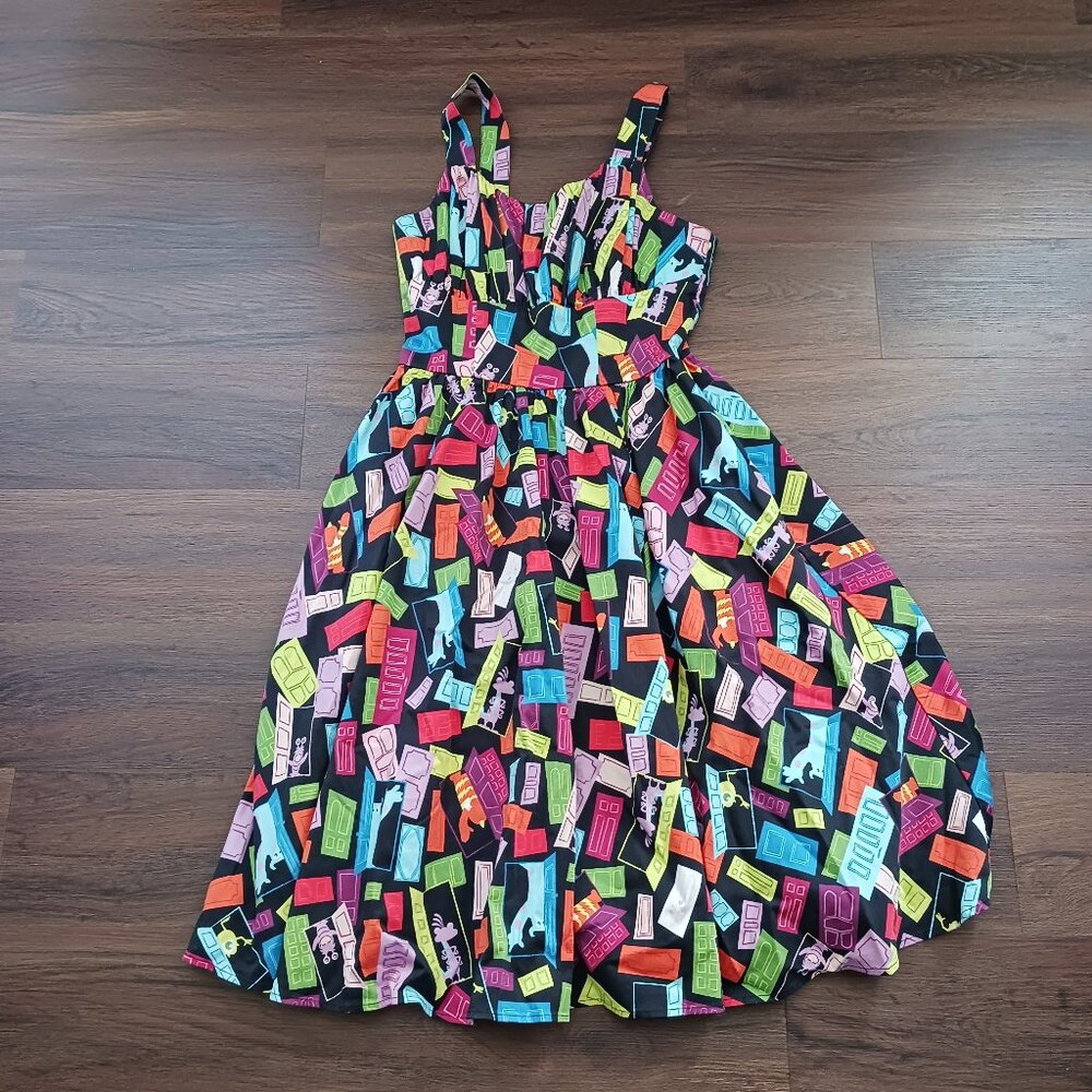 Disney Dress Shop Monsters Inc Doors Women's Dress GUC Size Small S RARE